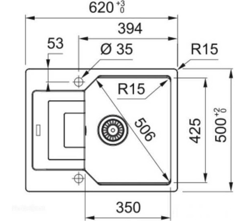 Кухонная мойка Franke Urban UBG 611-62 черный матовый