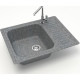Кухонная мойка MARRBAXX Карельский камень модель 15/Q8 F015Q008 серый/темно-серый