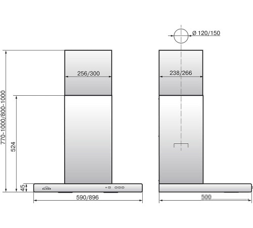 Кухонная вытяжка Elikor Квадра 60П-430-К3Д антрацит 942970
