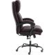 Офисное кресло TetChair Chief metalBL кожзам/ткань коричневый/коричневый стеганный