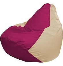 Кресло-мешок Flagman Груша Медиум Г1.1-373 фуксия/светло-бежевый