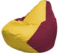 Кресло-мешок Flagman Груша Мега XXXL Г3.1-265 желтый/бордовый