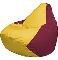 Кресло-мешок Flagman Груша Мега XXXL Г3.1-265 желтый/бордовый