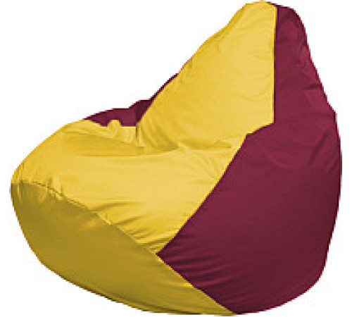 Кресло-мешок Flagman Груша Мега XXXL Г3.1-265 желтый/бордовый