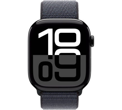 Умные часы Apple Watch Series 10 46 мм алюминиевый корпус, черный/темно-серый, нейлоновый ремешок