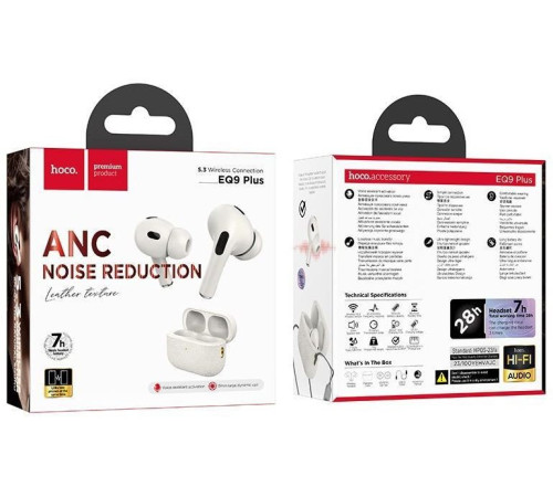 Наушники Hoco EQ9 Plus молочный