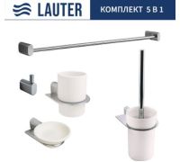 Набор аксессуаров для ванной Lauter 21SH2061 + 21SH2051 + 21SH2091 + 21SH42011 + 21SH2111 Chrome, 5 предметов