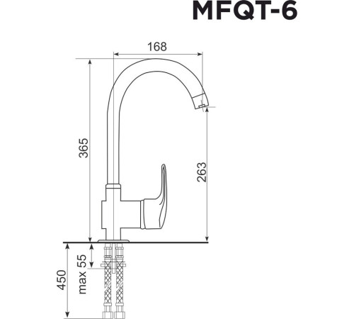 Смеситель MAUNFELD MFQT-6DGR темно-серый