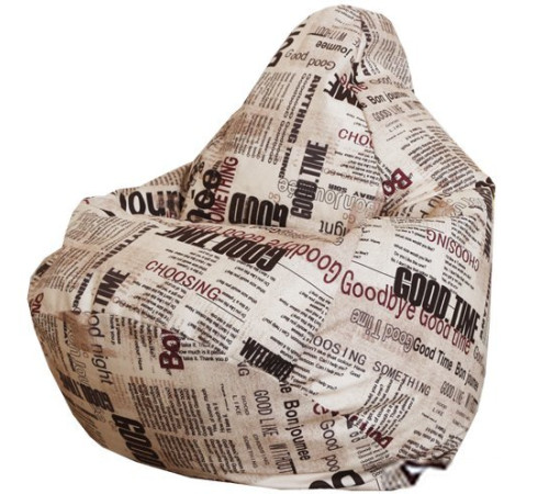 Кресло-мешок Flagman Груша Макси Г2.5-143 Газета coffee