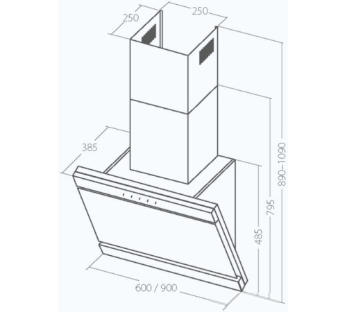 Кухонная вытяжка Akpo Kastos II 60 WK-9 белый