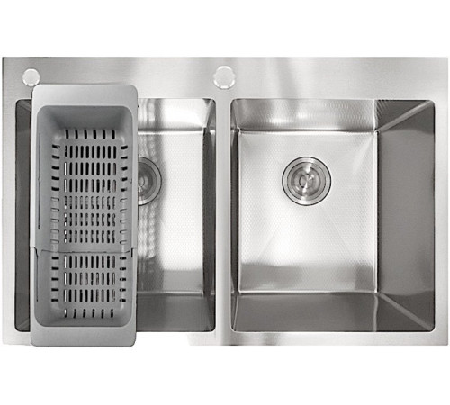Кухонная мойка Stellar Decor S7850-2S-D сатин