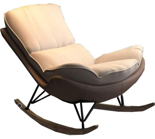 Кресло-качалка Mio Tesoro Монга коричневый/белый