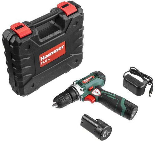 Дрель-шуруповерт Hammer ACD12/2CS с 2-мя АКБ, кейс