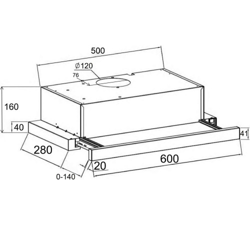 Кухонная вытяжка LEX Hubble G 600 Grey серый