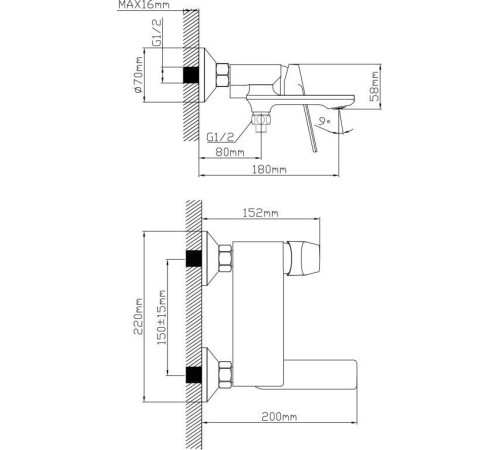 Смеситель Econoce EC0803BL
