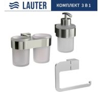 Набор аксессуаров для ванной Lauter 21TS3016 + 21TS3020 + 21TS3014 Chrome, 3 предмета