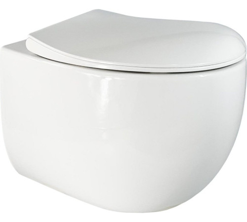 Унитаз подвесной Roxen Egg в комплекте с инсталляцией StounFix Dual Fresh 6 в 1 966284 кнопка: бежевый