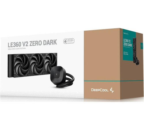 Система жидкостного охлаждения для процессора DeepCool LE360 V2 Zero Dark R-LE360ZERO-BKLNMD-G-1