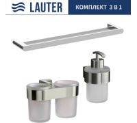 Набор аксессуаров для ванной Lauter 21TS3016 + 21TS3020 + 21TS3001 Chrome, 3 предмета