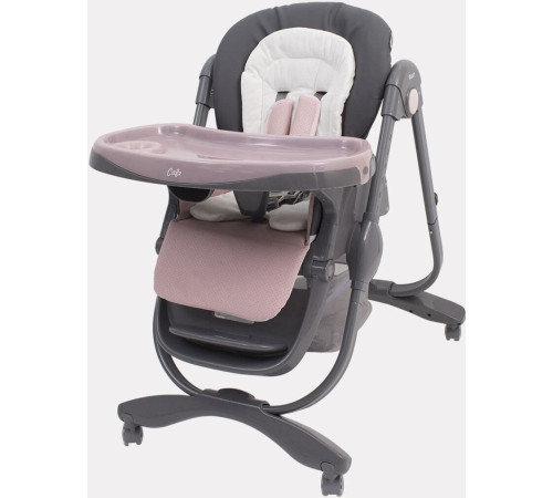 Высокий стульчик Rant Cafe RH300 серый/розовый