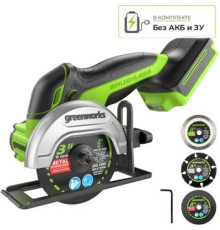 Угловая шлифмашина Greenworks GD24UCS 3402007 без АКБ