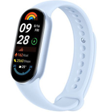 Фитнес-браслет Xiaomi Smart Band 9 голубой, с голубым силиконовым ремешком, международная версия