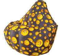 Кресло-мешок Flagman Груша Макси XXL Г2.5-347 Smailiki 07, темно-серый