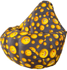 Кресло-мешок Flagman Груша Макси XXL Г2.5-347 Smailiki 07, темно-серый