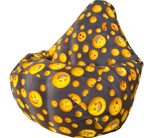 Кресло-мешок Flagman Груша Макси XXL Г2.5-347 Smailiki 07, темно-серый
