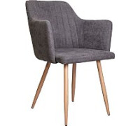 Стул с подлокотниками AksHome Brit темно-серая ткань 1701-30/дуб