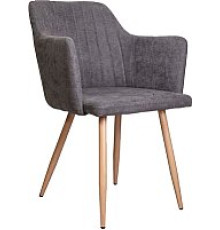 Стул с подлокотниками AksHome Brit темно-серая ткань 1701-30/дуб