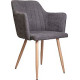 Стул с подлокотниками AksHome Brit темно-серая ткань 1701-30/дуб
