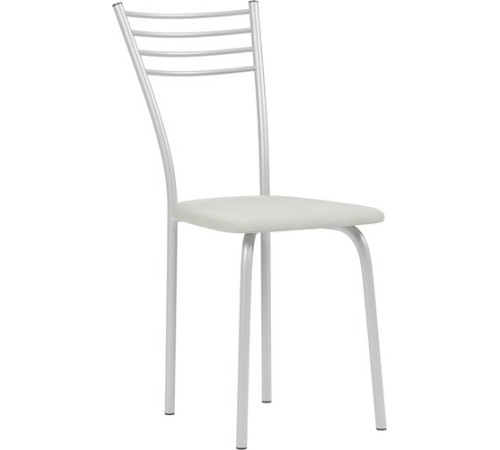 Стул Mio Tesoro Сигма молочный/металлик