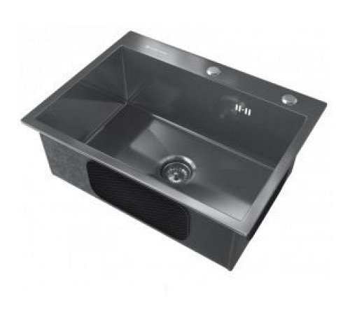 Кухонная мойка Ulgran Steel 60x45 черная брашированная сталь