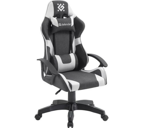 Игровое геймерское кресло Defender Ibis 64043 серый/белый