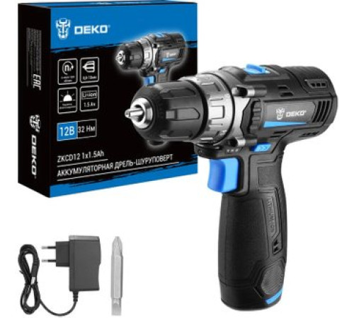 Дрель-шуруповерт Deko ZKCD12 084-1008 с 1-им АКБ