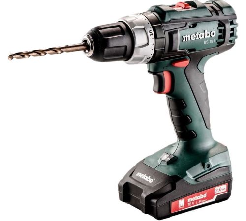 Дрель-шуруповерт Metabo BS 18 L 602321500 с 2-мя АКБ, кейс