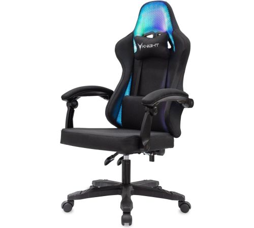 Игровое геймерское кресло Knight Wolf RGB черный