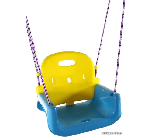Подвесные качели Midzumi Пластиковые навесные качели 3 в 1 голубой/желтый/малиновый