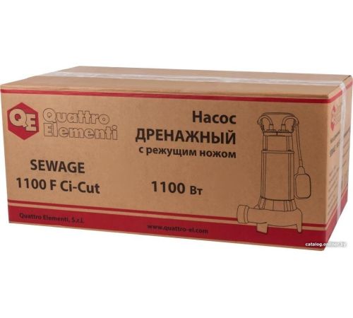 Фекальный насос Quattro Elementi Sewage 1100F Ci-Cut