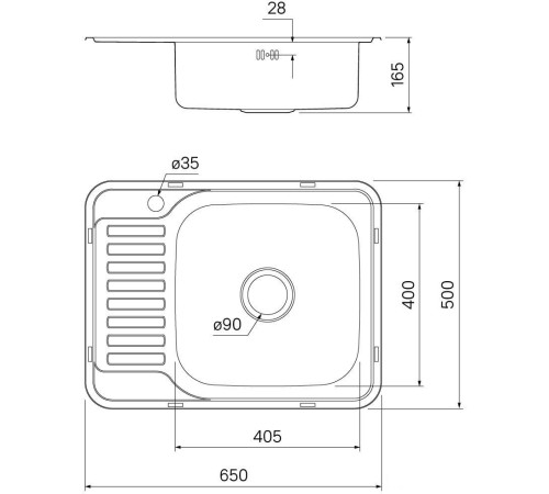 Кухонная мойка IDDIS Basic BAS65SRi77