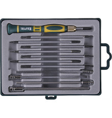 Набор отвертка с битами и головками KRAFTOOL 25611-H12 12 предметов