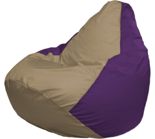Кресло-мешок Flagman Груша Макси Г2.1-79 фиолетовый/бежевый темный