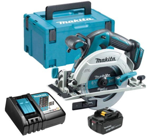 Дисковая циркулярная пила Makita DHS680RT1J с 1-м АКБ, кейс