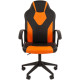 Игровое геймерское кресло CHAIRMAN Стандарт СТ-17 Гейм экопремиум, черный/оранжевый
