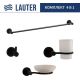 Набор аксессуаров для ванной Lauter 21TS20116 + 21TS20114 + 21T2010 + 21TS2016 Matt Black, 4 предмета