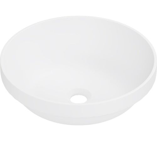 Умывальник Belux Джаз 410 Круг 18, белый матовый/Solid Surface