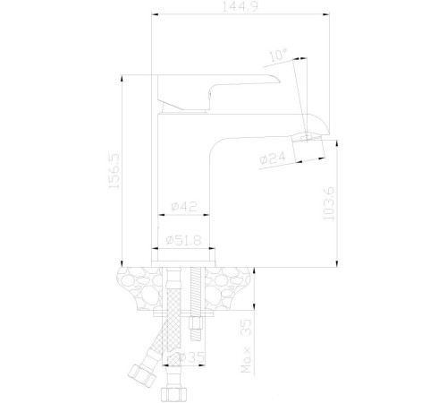 Смеситель Rossinka Silvermix W35-12