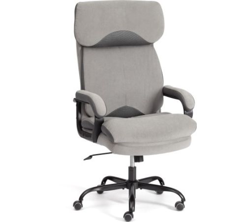 Офисное кресло TetChair Duke metal BL велюр, серый