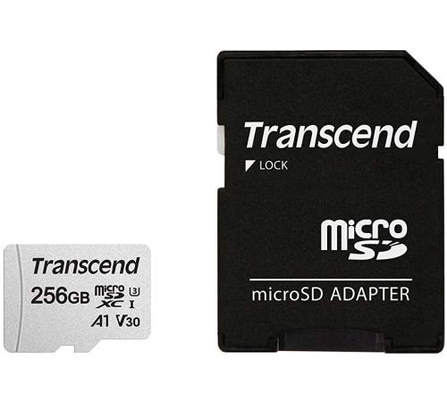 Карта памяти Transcend microSDXC 300S 256GB с адаптером